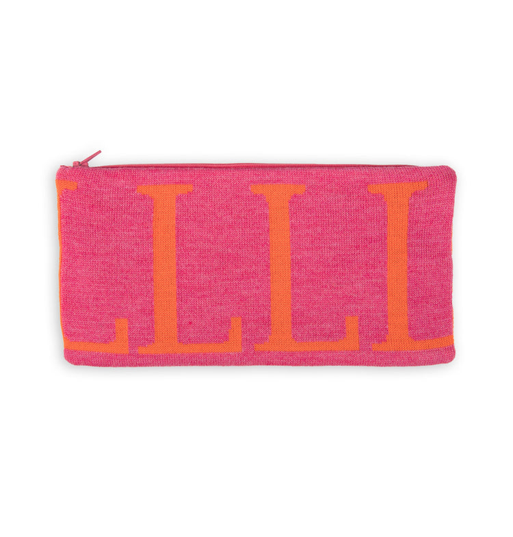 Clutch 25x13cm LLLL, magenta/orange