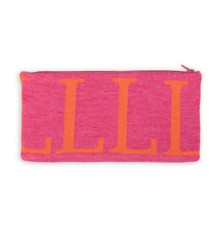 Clutch 25x13cm LLLL, magenta/orange