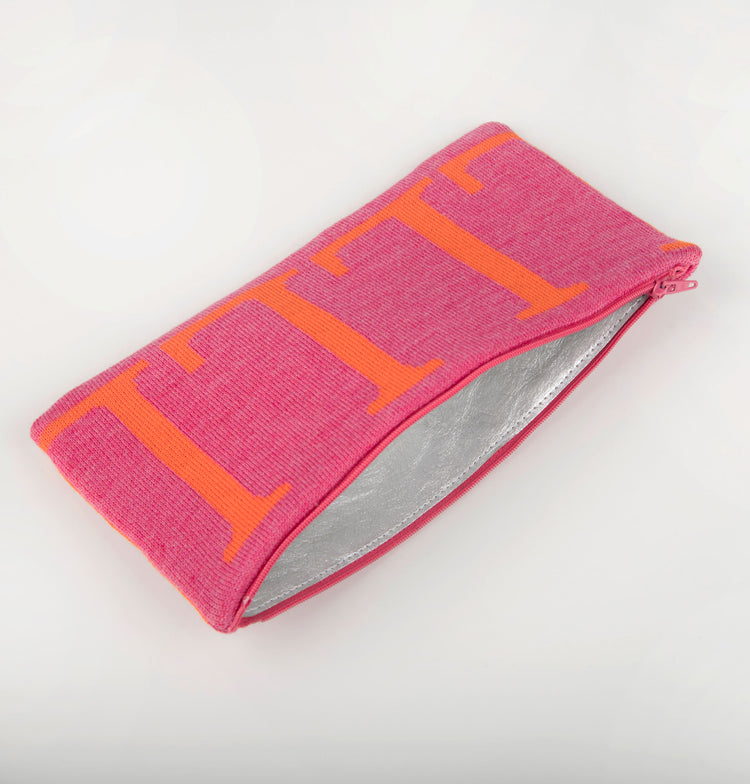 Clutch 25x13cm LLLL, magenta/orange