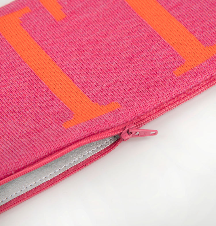 Clutch 25x13cm LLLL, magenta/orange