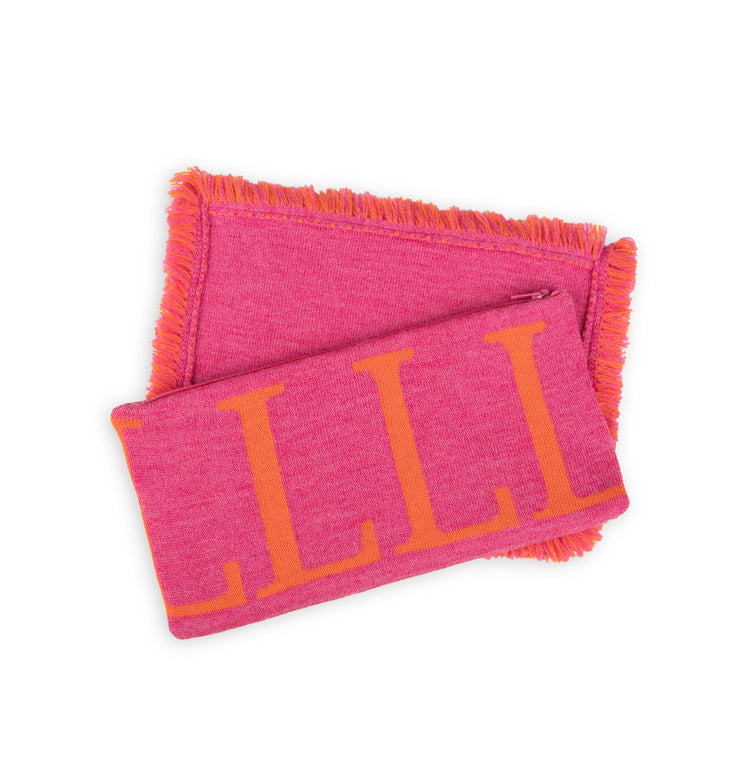 Clutch 25x13cm LLLL, magenta/orange
