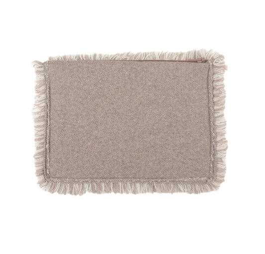 Clutch 23x15cm Valerie F, beige/weiß