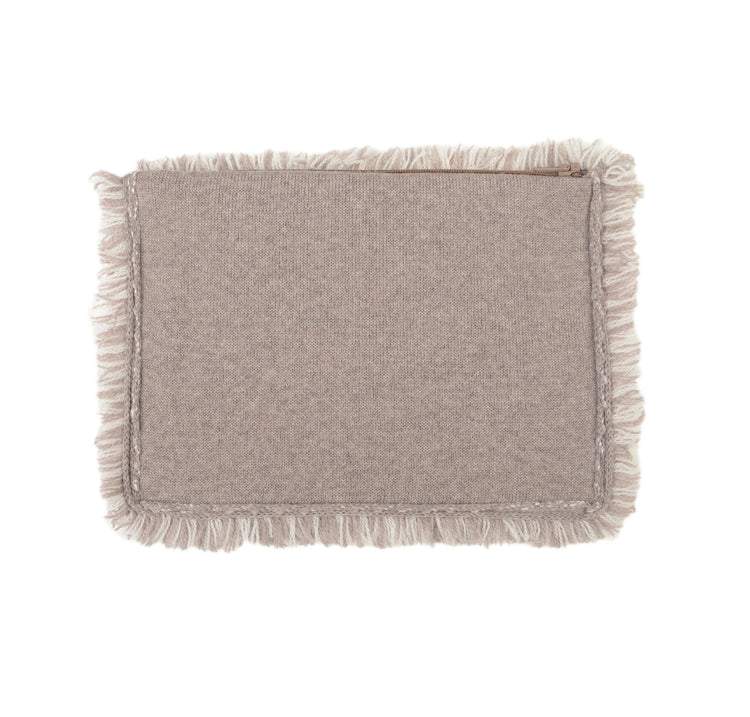 Clutch 23x15cm Valerie F, beige/weiß