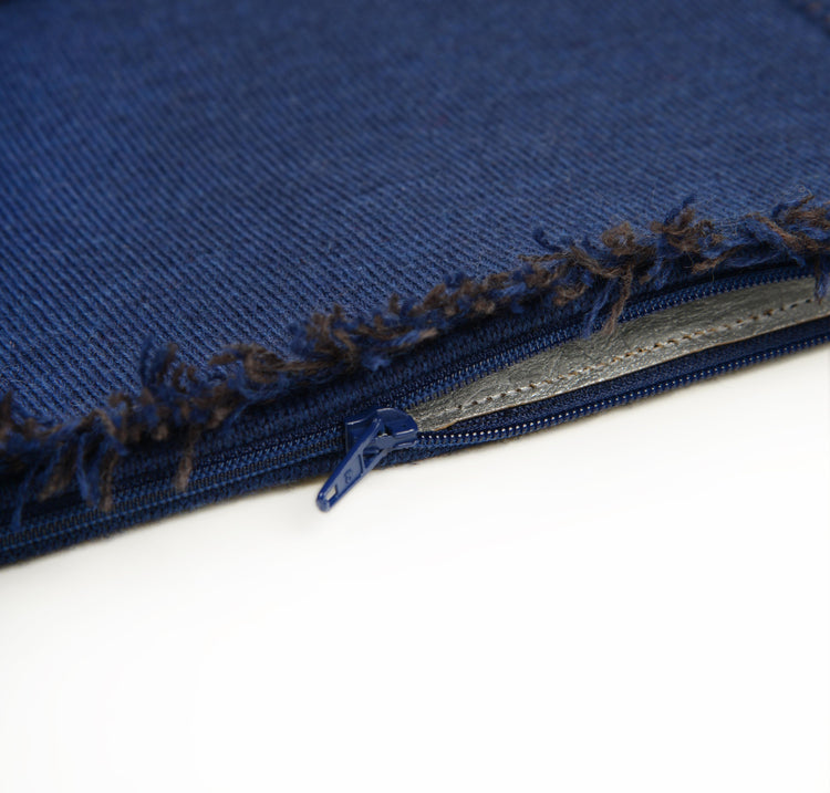 Clutch 23x15cm Valerie F, blau/braun