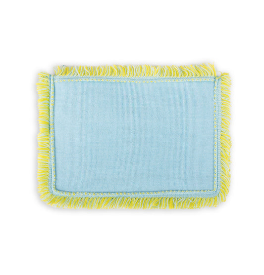 Clutch 23x15cm Valerie F, turquoise / yellow