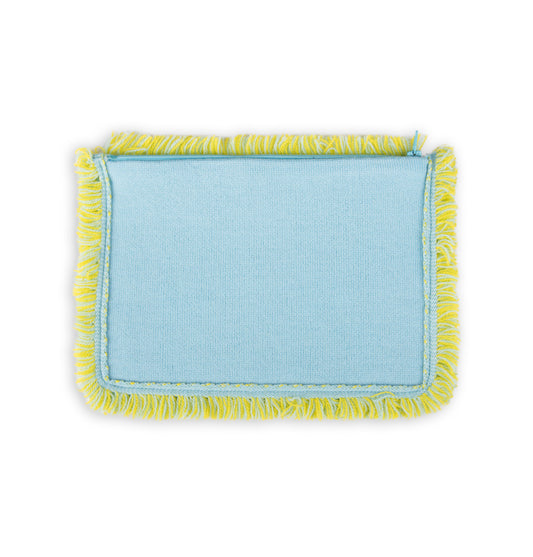 Clutch 23x15cm Valerie F, türkis/gelb