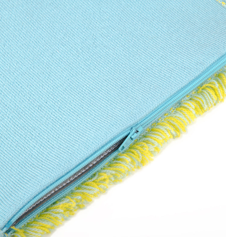 Clutch 23x15cm Valerie F, türkis/gelb