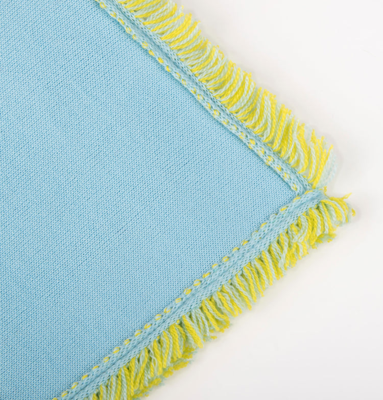 Clutch 23x15cm Valerie F, türkis/gelb