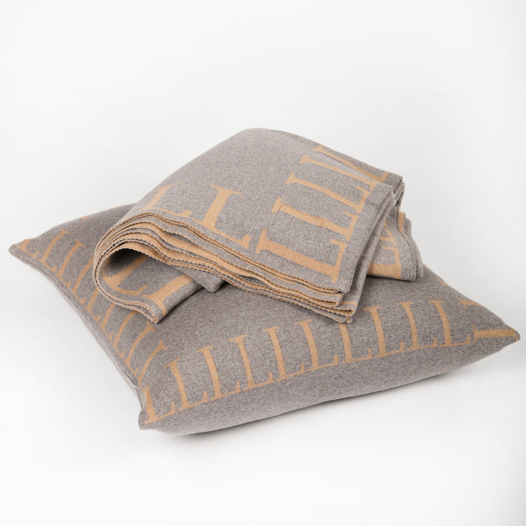 Blanket 140x180cm LLLL, beige / camel