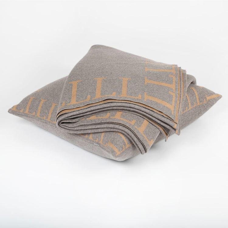 Blanket 140x180cm LLLL, beige / camel