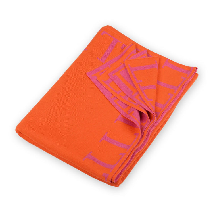 Decke 140x180cm LLLL, orange/magenta