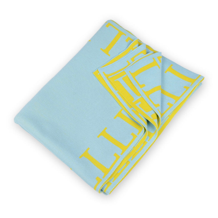 Decke 140x180cm LLLL, türkis/gelb