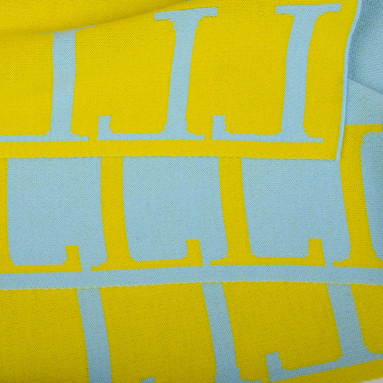 Decke 140x180cm LLLL, türkis/gelb