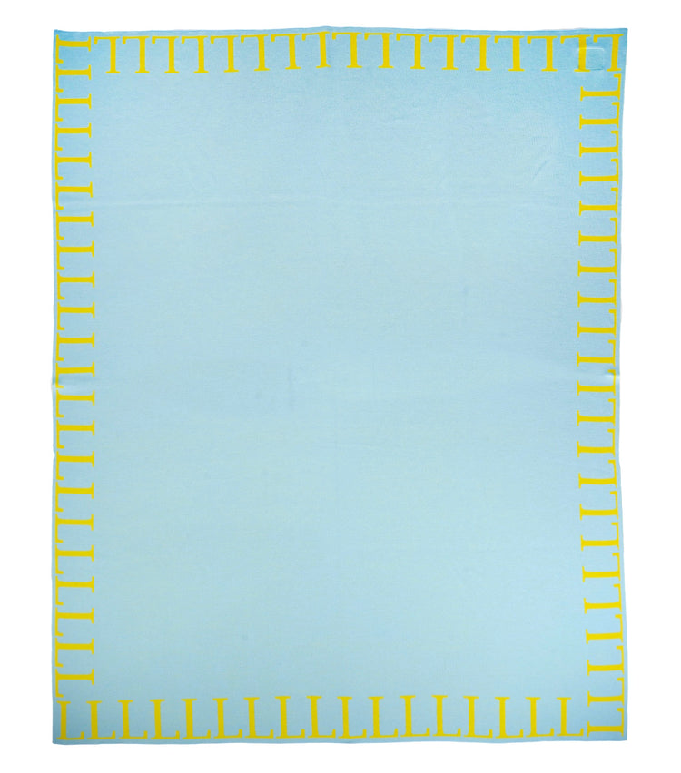 Decke 140x180cm LLLL, türkis/gelb