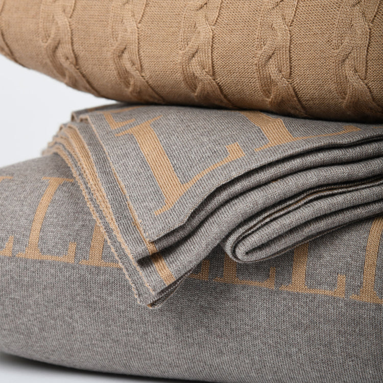 Kissenhülle 50x50cm LLLL, beige/camel