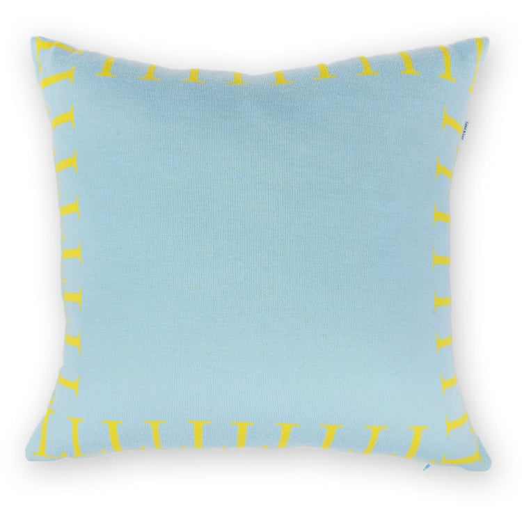 Kissenhülle 50x50cm LLLL, türkis/gelb