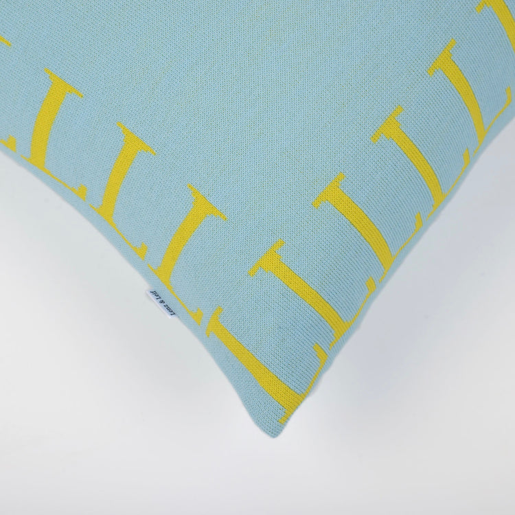 Cushion cover 50x50cm LLLL, turquoise / yellow