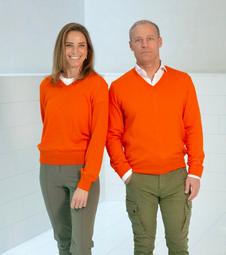 Pullover NIKO, unisex, orange - Lenz & Leif