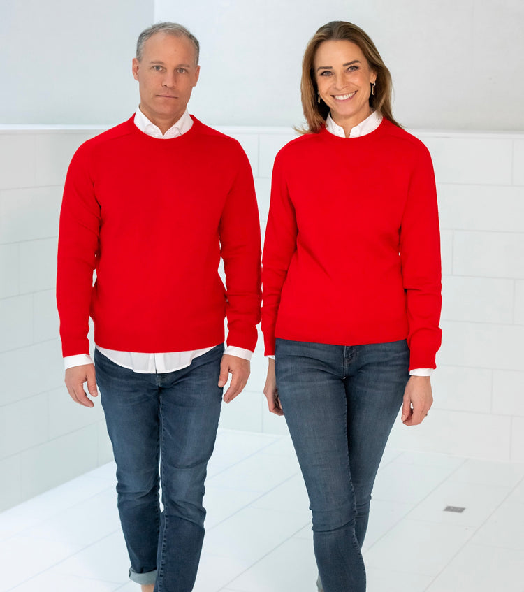 Pullover ULI, unisex, rot