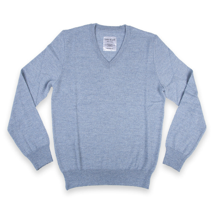 Pullover NIKO, unisex, hellblau meliert