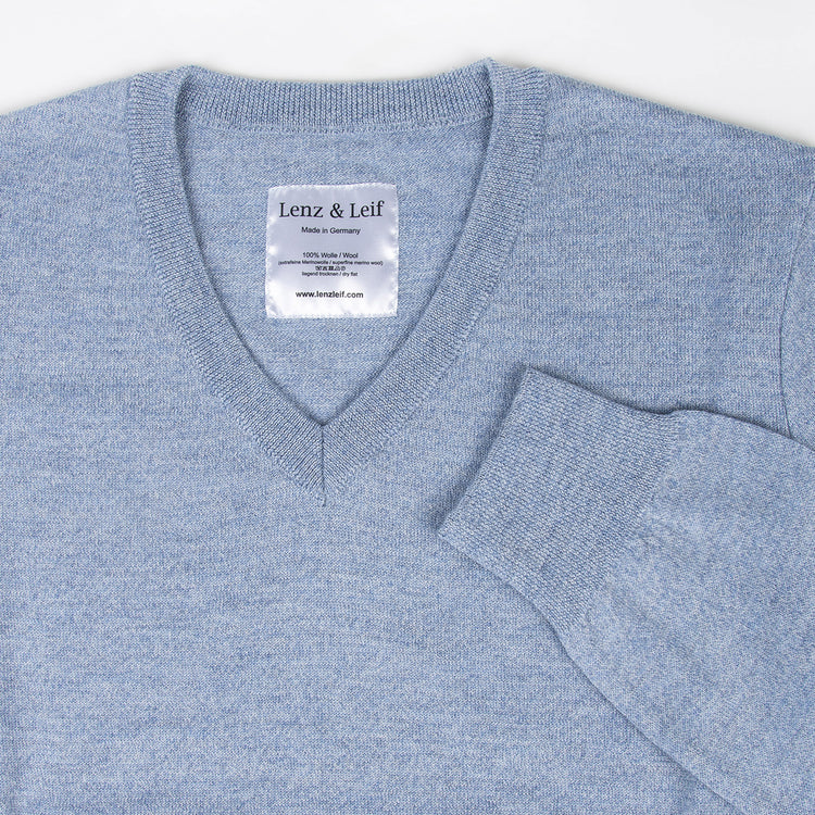 Pullover NIKO, unisex, hellblau meliert