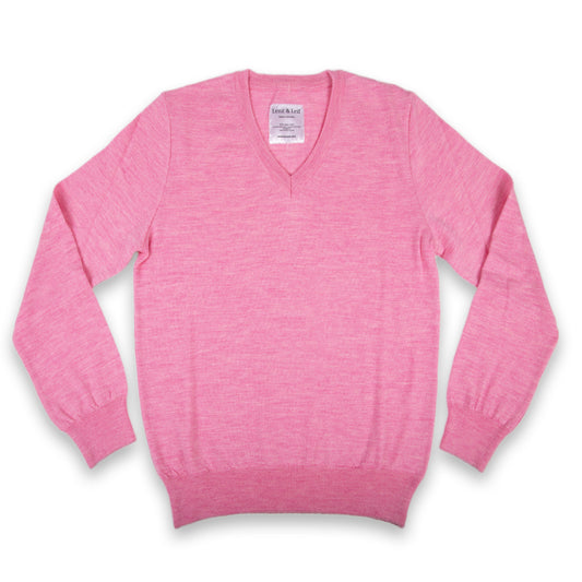 Pullover NIKO, unisex, rosa meliert - Lenz & Leif