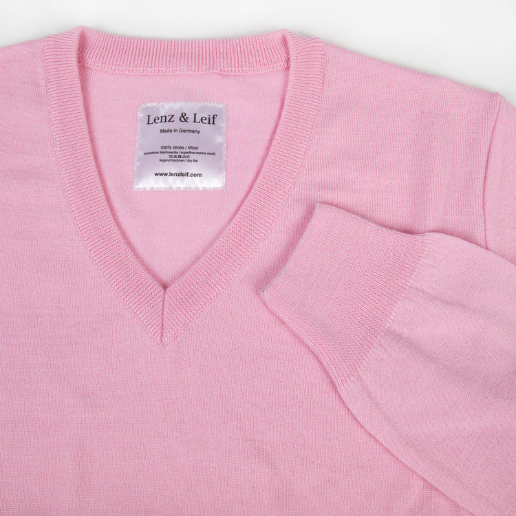 V-Pullover NIKO, unisex, rosa