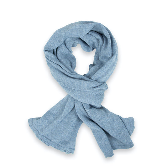 Schal unisex, 70x200cm, hellblau meliert