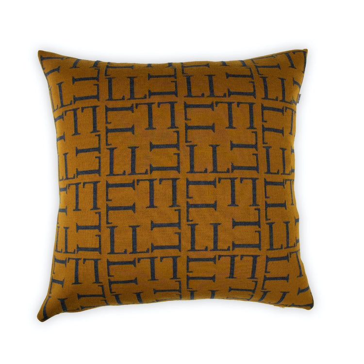 Cushion cover 50x50cm LL all over, caramel / dark gray