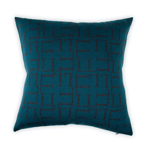 Kissenhülle 50x50cm LL all over, petrol/dunkelgrau