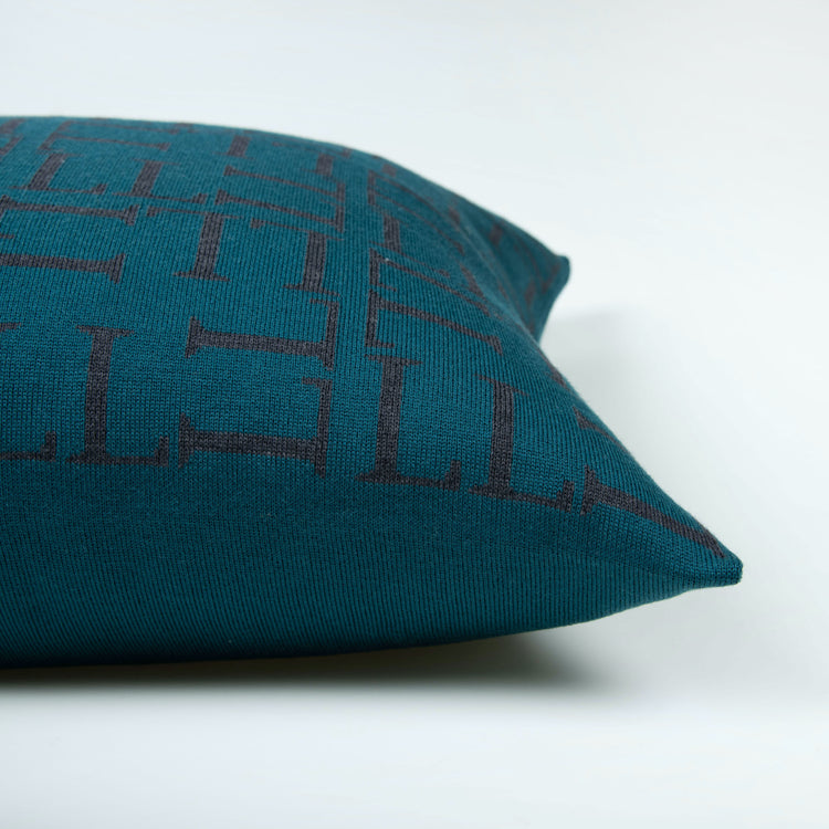 Kissenhülle 50x50cm LL all over, petrol/dunkelgrau