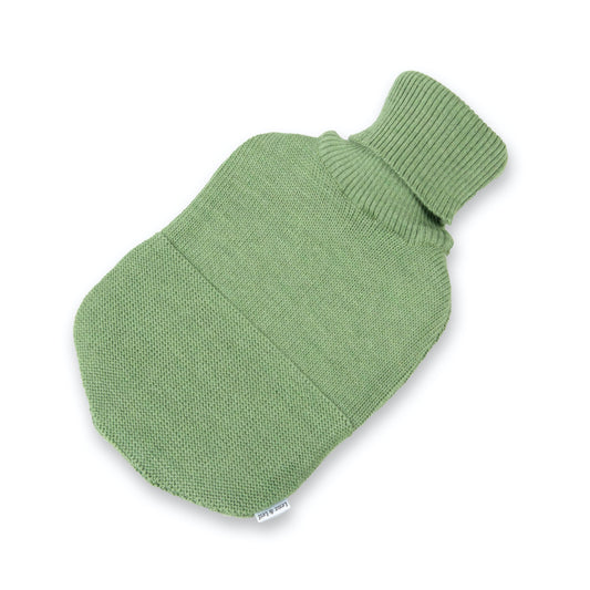 Baby / children's hot water bottle Valerie, light green mottled