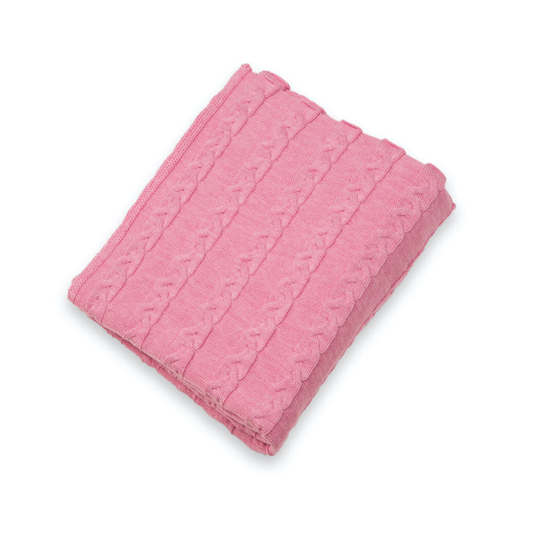 Blanket 140x180cm plait, mottled pink