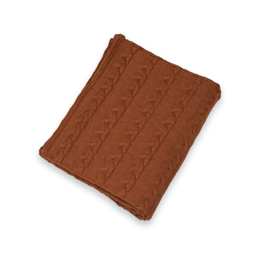 Decke 140x180cm Zopf, rost