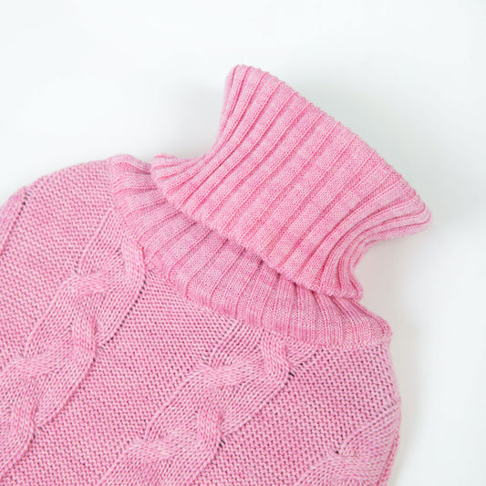 Wärmflasche Zopf, rosa meliert