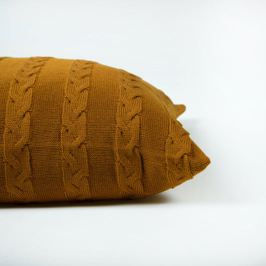 Kissenhülle 40x40cm Zopf, caramel