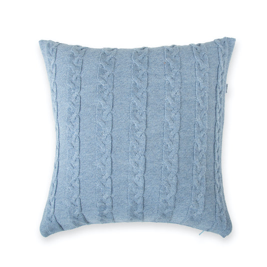 Cushion cover 40x40cm plait, light blue mottled