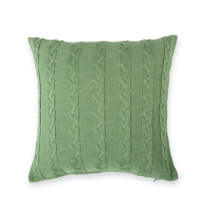 Cushion cover 40x40cm plait, light green mottled