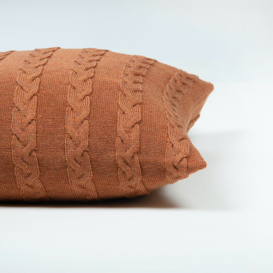 Kissenhülle 40x40cm Zopf, rost