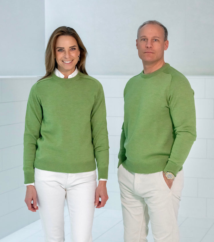 Pullover ULI, unisex, light green mottled