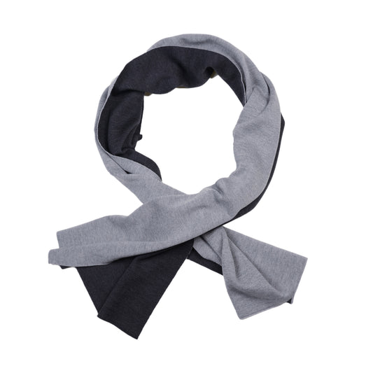 Schal Doubleface 50x180cm, grau/dunkelgrau