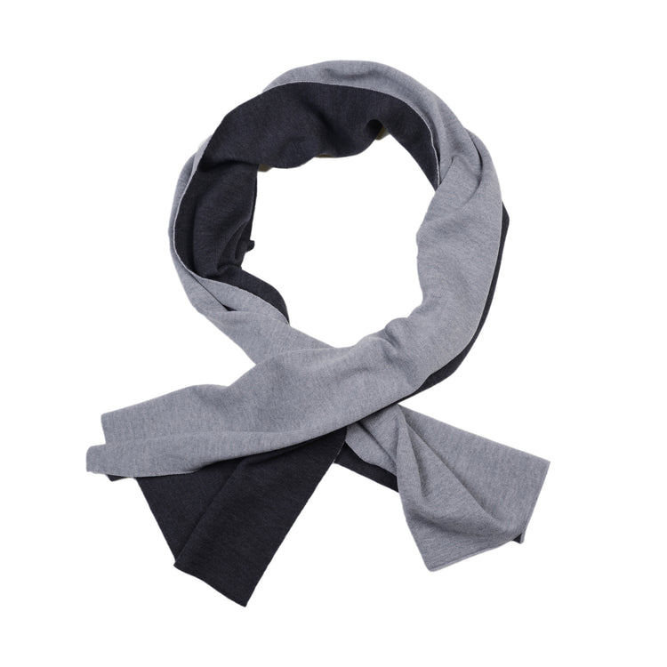 Schal Doubleface 50x180cm, grau/dunkelgrau