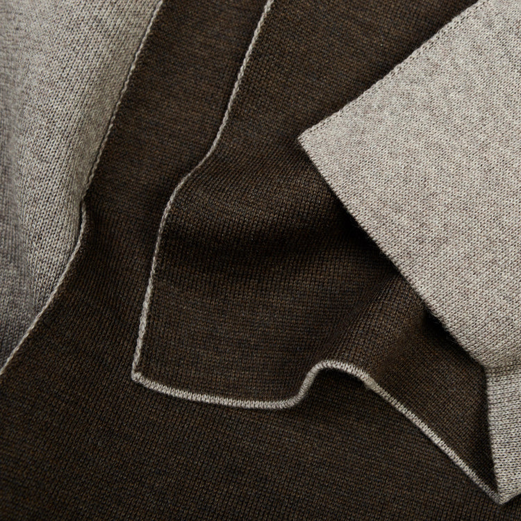 Schal Doubleface 50x180cm, beige/braun