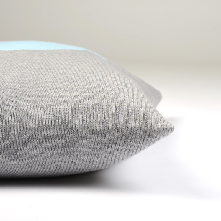 Cushion cover 50x50cm Elephant, gray / turquoise