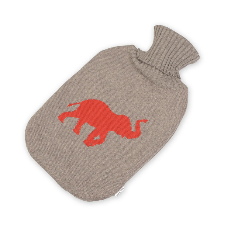 Wärmflasche 2l Elephant, beige/rot