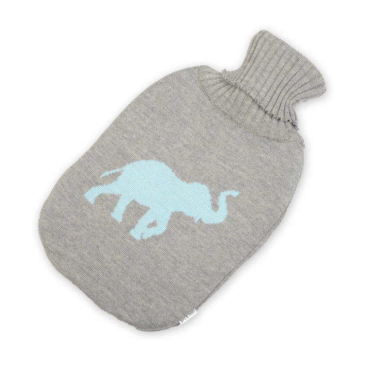 Wärmflasche 2l Elephant, grau/türkis