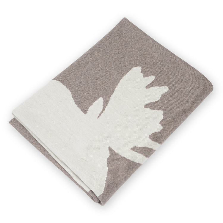 Decke 140x180cm Elk, beige/weiß