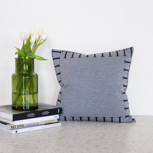 Cushion cover 50x50cm LLLL, gray / dark gray