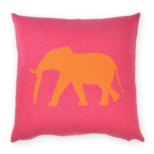 Kissenhülle 50x50cm Elephant, magenta/orange
