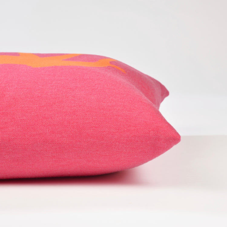 Cushion cover 50x50cm Elephant, magenta / orange